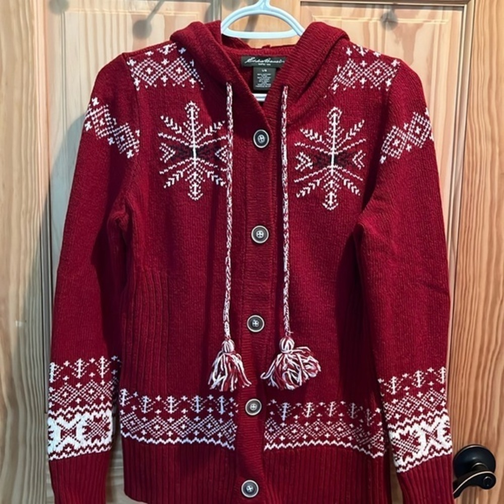 Eddie Bauer Hooded Sweater L